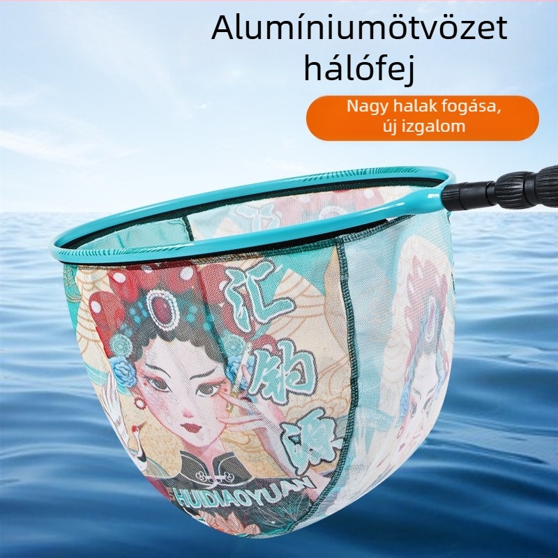 Egybeöntött alumínium ötvözetű halászhálófej nano gyorsszárítással, ultrakönnyű kivitelben — teherbírás 15 kg, mélység 40 cm