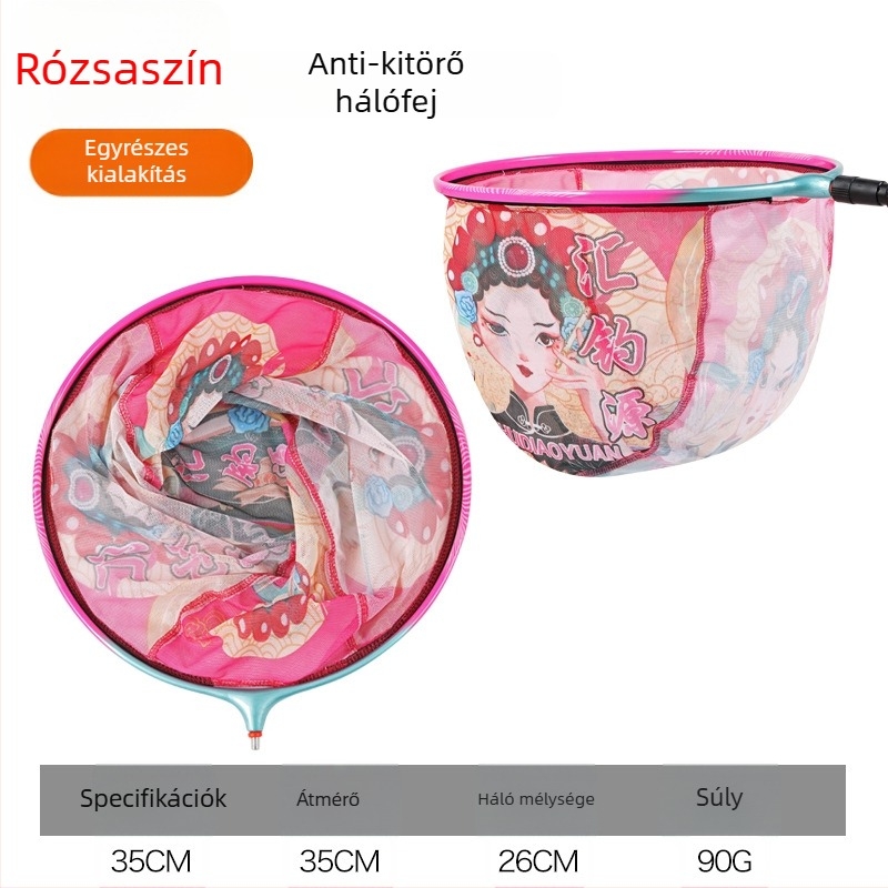 Egybeöntött alumínium ötvözetű halászhálófej nano gyorsszárítással, ultrakönnyű kivitelben — teherbírás 15 kg, mélység 40 cm