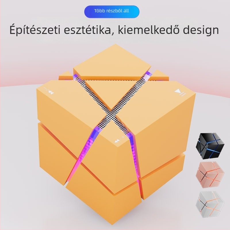 Kocka alakú Bluetooth hangszóró - Bluetooth 5.0, 3W, beépített akkumulátor 500–800 mAh, frekvenciatartomány 60 Hz–15 kHz, 10 m hatótávolság