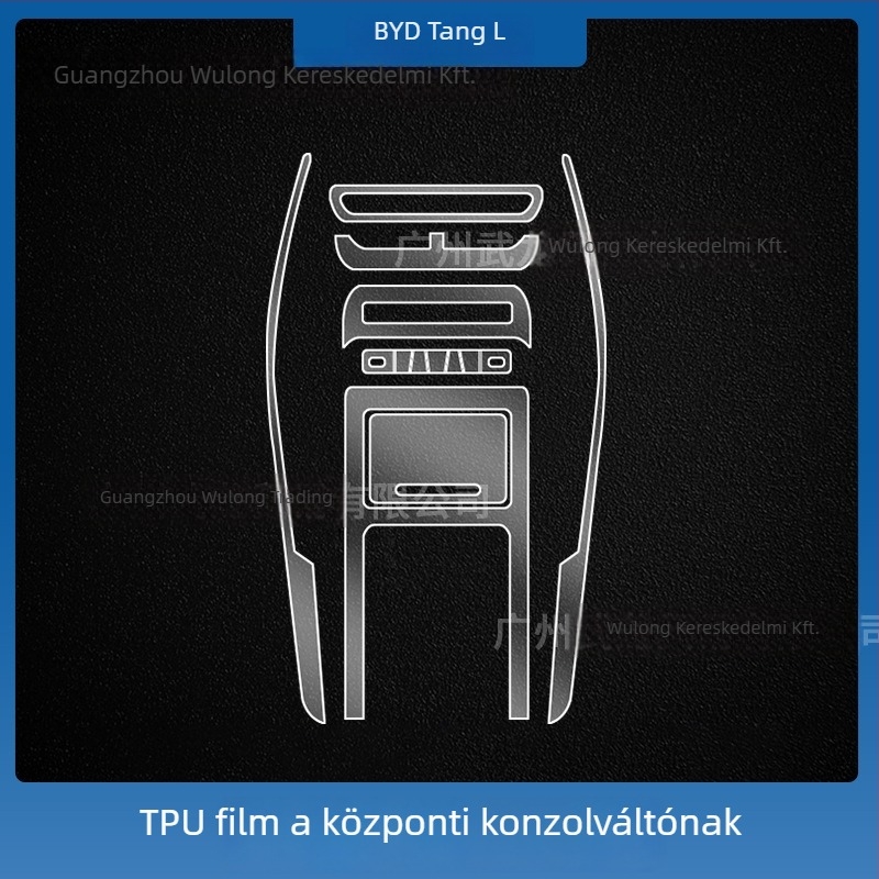 BYD Tang L központi navigációs kijelzőjére készült edzett üveg képernyővédő — monolit gyártás, ujjlenyomat-mentes, karcolás- és kopásálló, magas és alacsony hőmérséklet-állóság