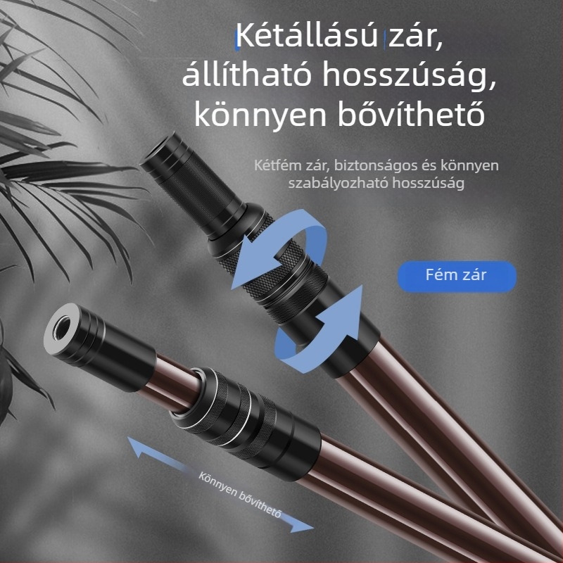Szénszálas teleszkópos horgász háló készlet – ultrakönnyű, magas merevség, tartalmaz hálófejet a nagy halakhoz
