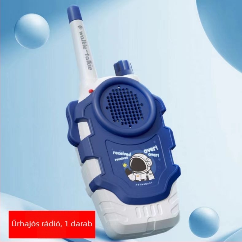 Gyerek Walkie-Talkie hangfelismeréssel, akkumulátoros, műanyag kivitel, ideális szülő–gyerek kommunikációhoz (7–14 év)