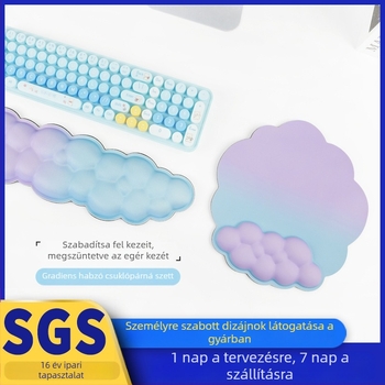 Kis gumírozott egérpad csuklótámasz, modell #1252/1251/1250, hőtranszfer nyomtatás
