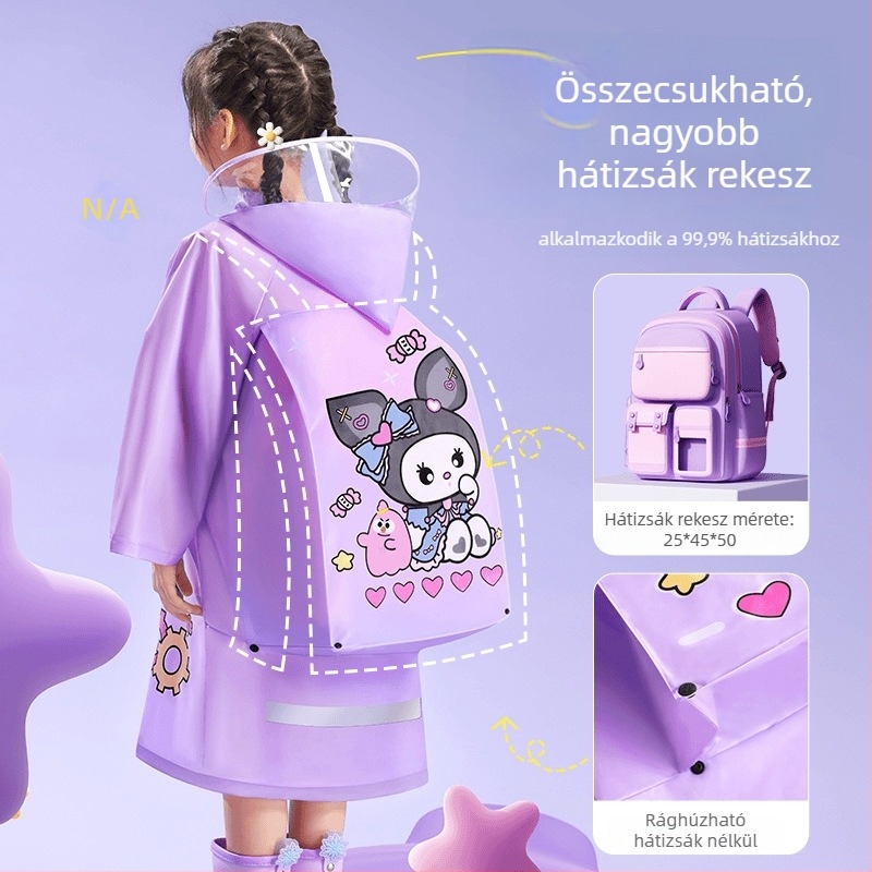 Gyerekeknek Cartoon esőponcsó, vastag TPV vízálló, egy gyermek számára