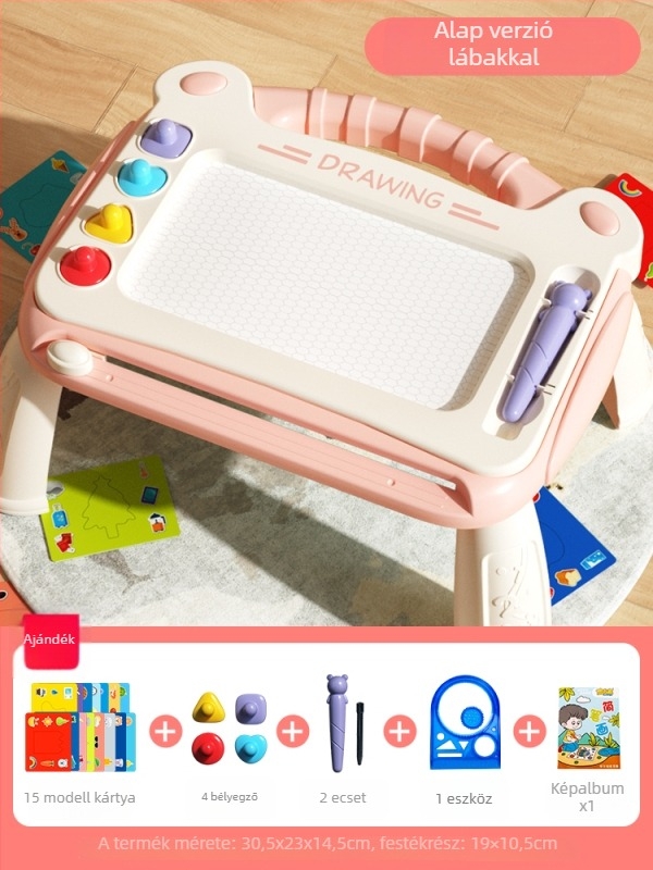 Gyerekeknek szóló oktató játék, műanyag felépítés, készségfejlesztés, 4–6 éveseknek, színes dobozos csomagolás