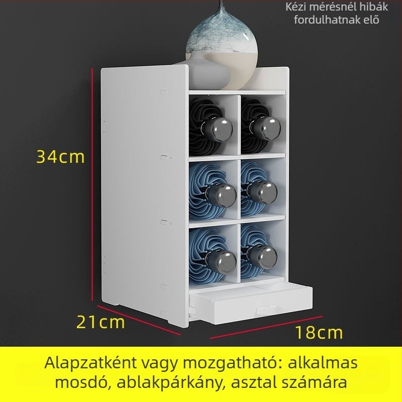 Padlón álló esernyőállvány – Többfunkciós tároló ötvözet bordákkal és rudakkal, egyszerű, modern dizájn