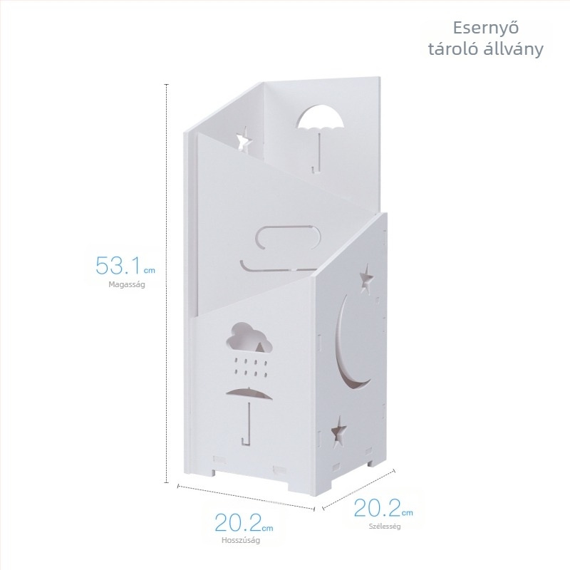 Padlón álló esernyőállvány – Többfunkciós tároló ötvözet bordákkal és rudakkal, egyszerű, modern dizájn