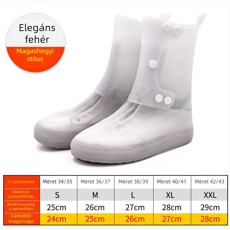 Rain Dream Xin esővédő cipőfedő – nőknek és férfiaknak, vízálló, kopásálló, modern minimalista stílus, csomagolás 60 db