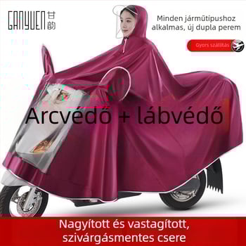 Kerékpáros poncsó esőkabát, PVC anyag, vékony, PU vízálló réteg, logó nyomtatás lehetséges