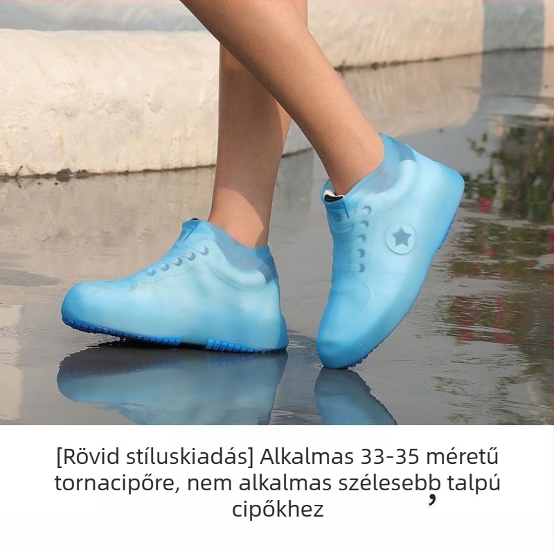 Szilikon cipővédők férfiak és nők számára, vízálló, csúszásmentes, kopásálló, vastított.