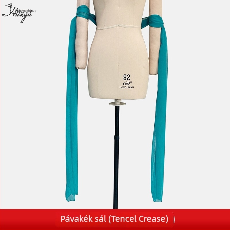 Hanfu ősi ruházat – sál nőknek, táncelőadásra, hosszú csík, Spandex keverék 50-70%, nyár 2025