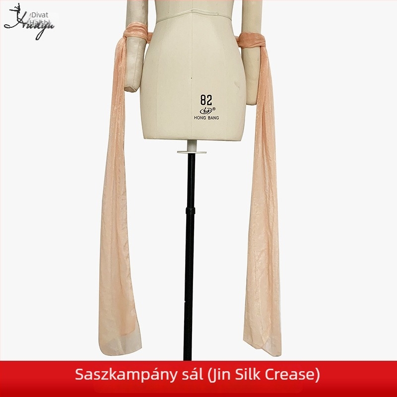 Hanfu ősi ruházat – sál nőknek, táncelőadásra, hosszú csík, Spandex keverék 50-70%, nyár 2025