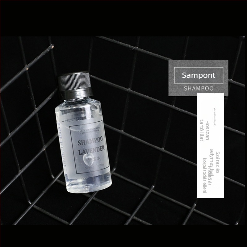 Szállodai szobákba szánt egyszer használatos higiéniai készlet, PS műanyag, biodegradálható, logó nyomtatás, testreszabható dizájn