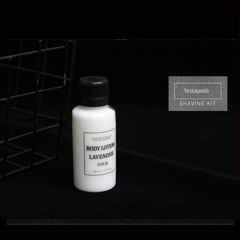 Szállodai szobákba szánt egyszer használatos higiéniai készlet, PS műanyag, biodegradálható, logó nyomtatás, testreszabható dizájn