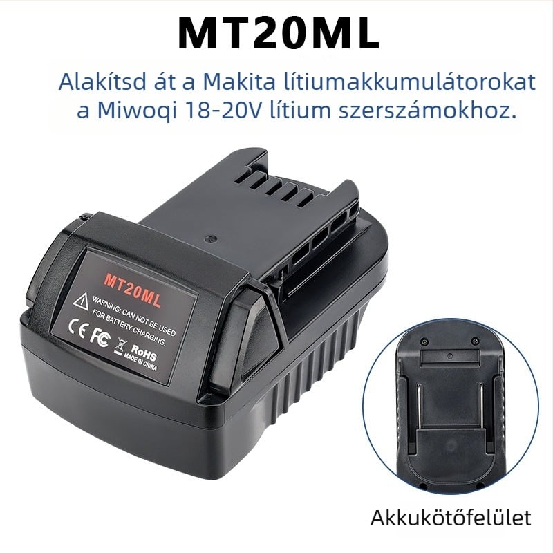 DM18M adapter Dewei 18-20V akkumulátorcsomag Makita szerszámokhoz, konverter 5V 2.1A