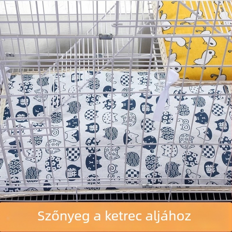 Háromrétegű, vastagított macska ketrecre platform párna, megfordítható hűsítő alvó matrac macskáknak és kutyáknak