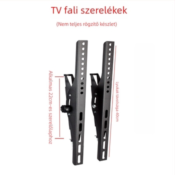 TV falis tartozék — kampólemez, teherbírás 11–15 kg, vasból készült konzol, falra szerelhető, mechanikus működtetés