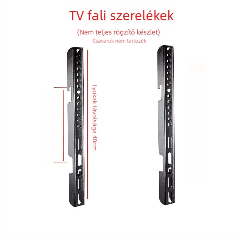TV falis tartozék — kampólemez, teherbírás 11–15 kg, vasból készült konzol, falra szerelhető, mechanikus működtetés