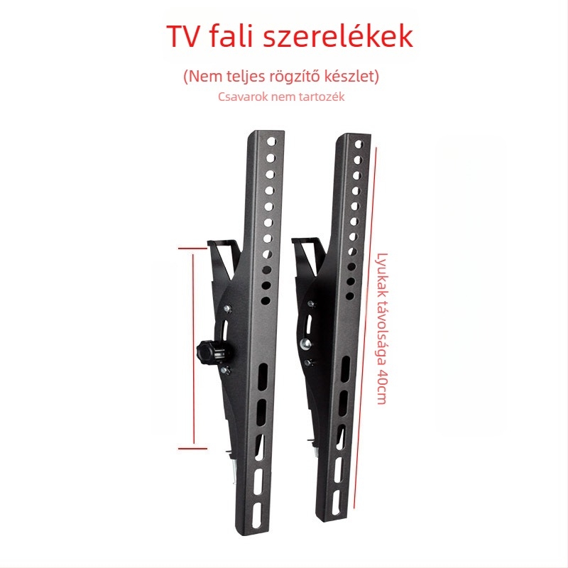 TV falis tartozék — kampólemez, teherbírás 11–15 kg, vasból készült konzol, falra szerelhető, mechanikus működtetés