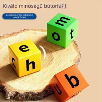 Oktatási asztali játék: angol ábécé betűinek párosítása 3–6 éveseknek, interaktív szülő-gyermek tanulás