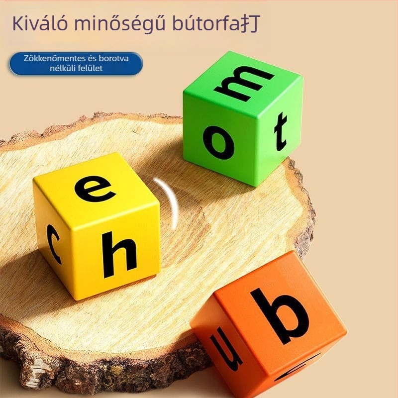 Oktatási asztali játék: angol ábécé betűinek párosítása 3–6 éveseknek, interaktív szülő-gyermek tanulás