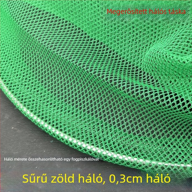 Rozsdamentes acélból készült horgász hálófej, kis szem, 0,3 cm hálónyílás