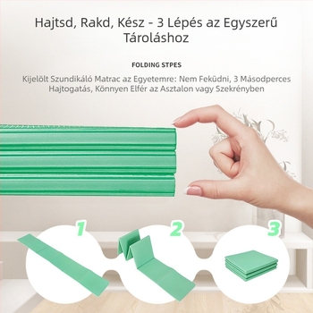 Összecsukható TPE jóga matrac, hordozható, vastagított, csúszásmentes, egyszínű, otthoni használatra, 183 × 61 cm, 4/6/8 mm