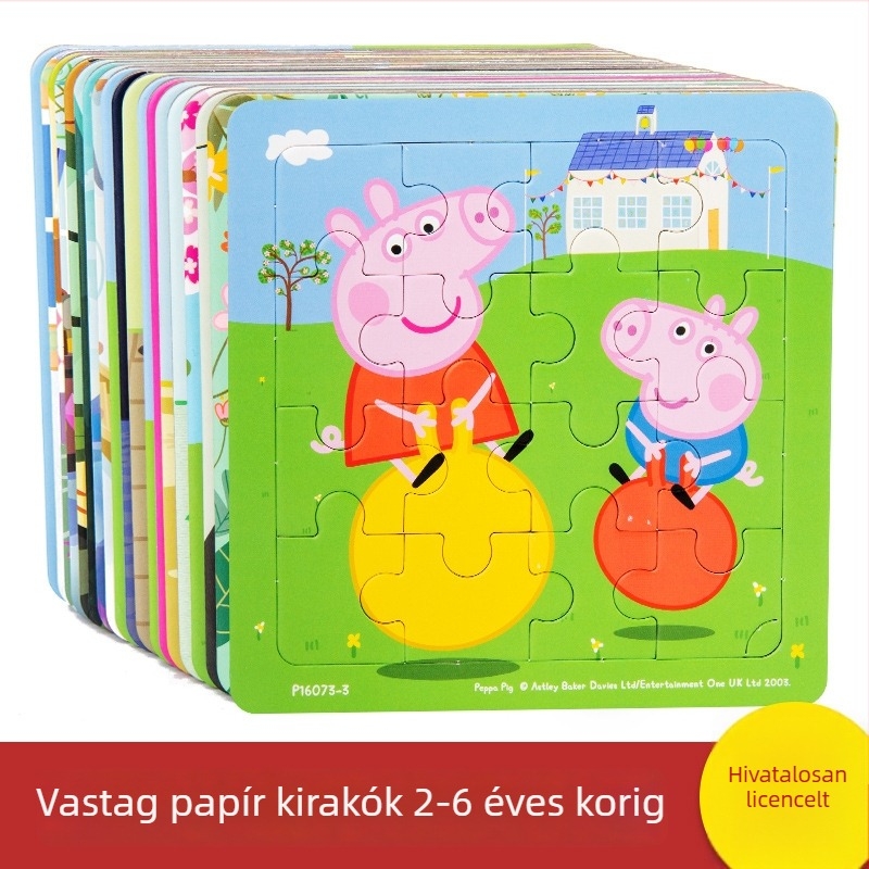 Papíralapú repülőgép-puzzle gyerekeknek, 4–6 éveseknek, oktató jellegű, mintapéldány testreszabható