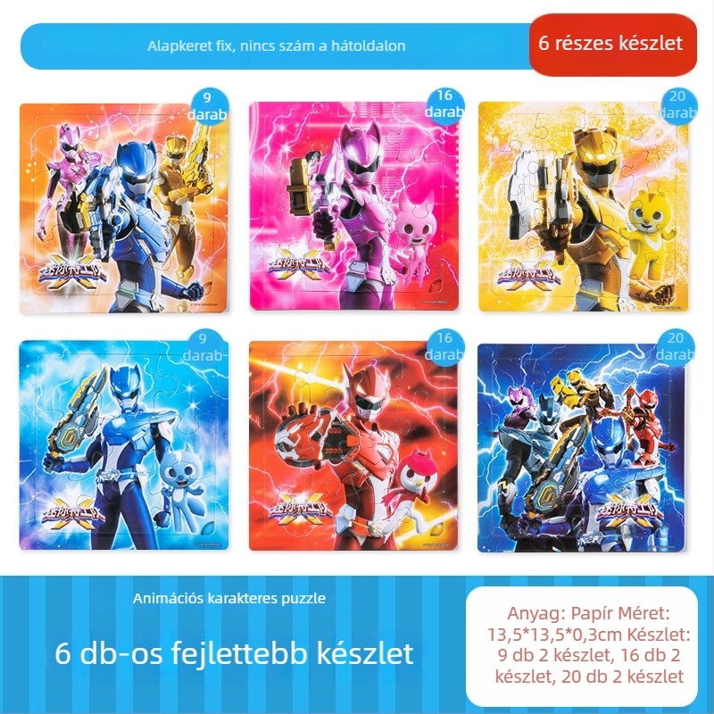 Papíralapú repülőgép-puzzle gyerekeknek, 4–6 éveseknek, oktató jellegű, mintapéldány testreszabható