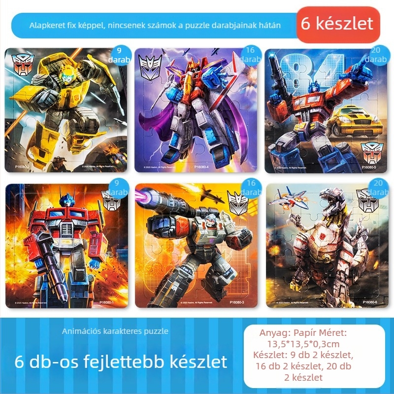 Papíralapú repülőgép-puzzle gyerekeknek, 4–6 éveseknek, oktató jellegű, mintapéldány testreszabható