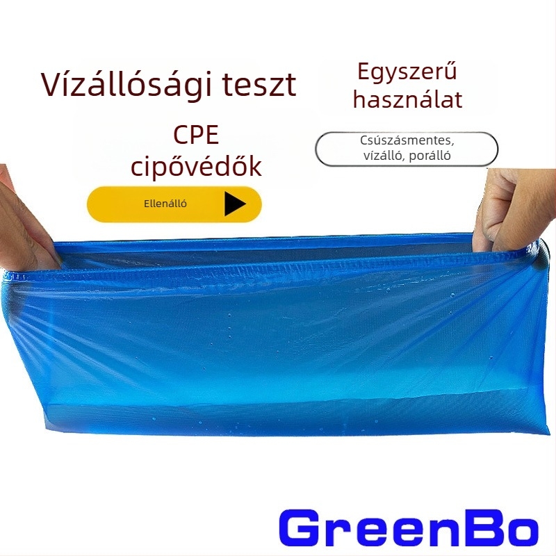 Egyszer használatos cipővédők nem szőtt anyagból, megerősített kivitel – por- és vízálló, sár ellenálló, kopásálló és csúszásmentes, 3 g vastagság