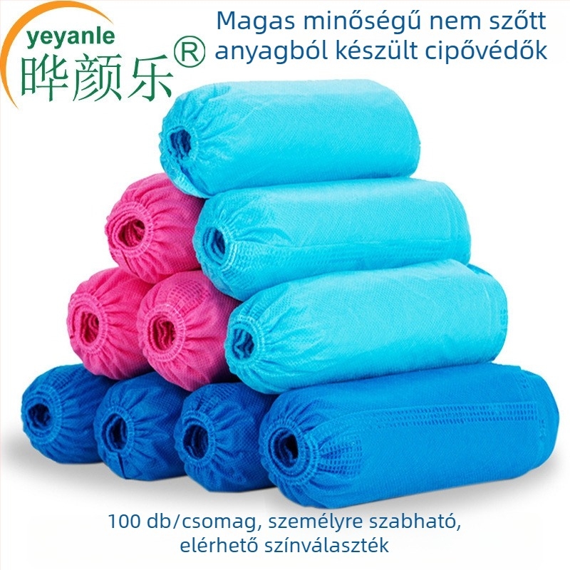 Egyszer használatos cipővédők nem szőtt anyagból, megerősített kivitel – por- és vízálló, sár ellenálló, kopásálló és csúszásmentes, 3 g vastagság