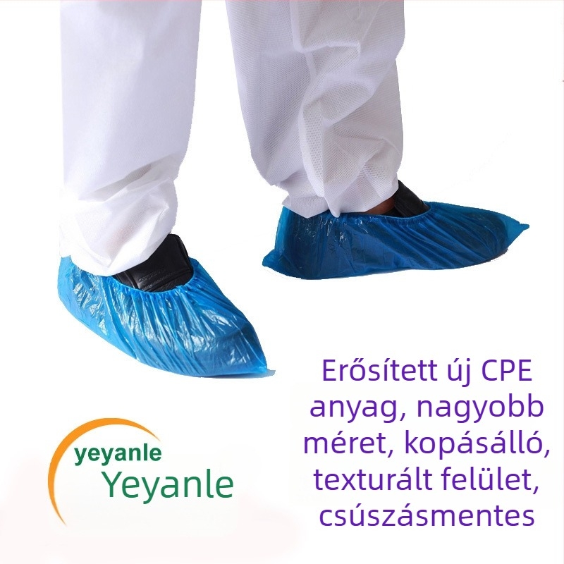 Egyszer használatos cipővédők nem szőtt anyagból, megerősített kivitel – por- és vízálló, sár ellenálló, kopásálló és csúszásmentes, 3 g vastagság