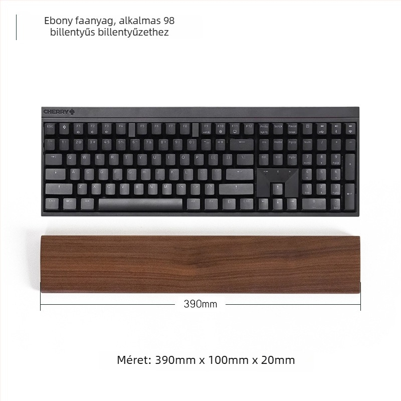 Masszívfa billentyűzet-kéztámasz, anyaga: ebony, fa tál modell, vízálló, csúszásmentes, kopásálló.