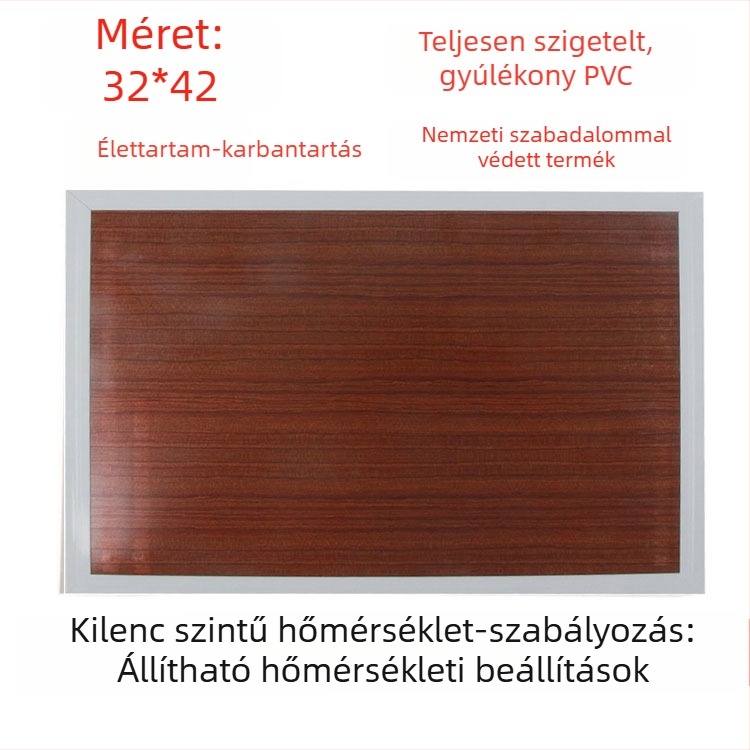 Valódi bőr fűtött talpbetét, USB-tápellátás, csatlakozás a hálózathoz, uniszex házicipő