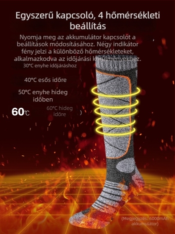 Tölthető elektromos fűtő zokni USB-vel, uniszex házicipő melegítő