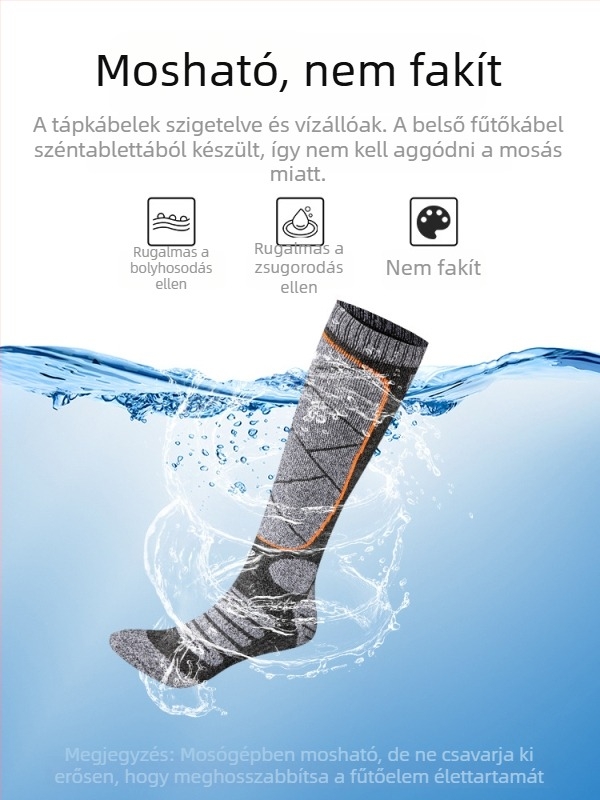 Tölthető elektromos fűtő zokni USB-vel, uniszex házicipő melegítő