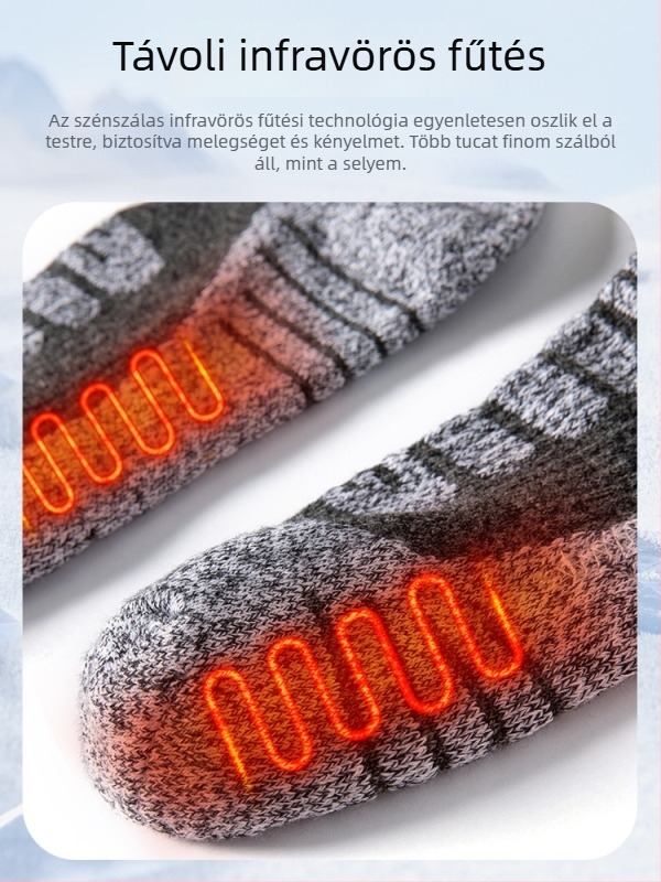 Tölthető elektromos fűtő zokni USB-vel, uniszex házicipő melegítő