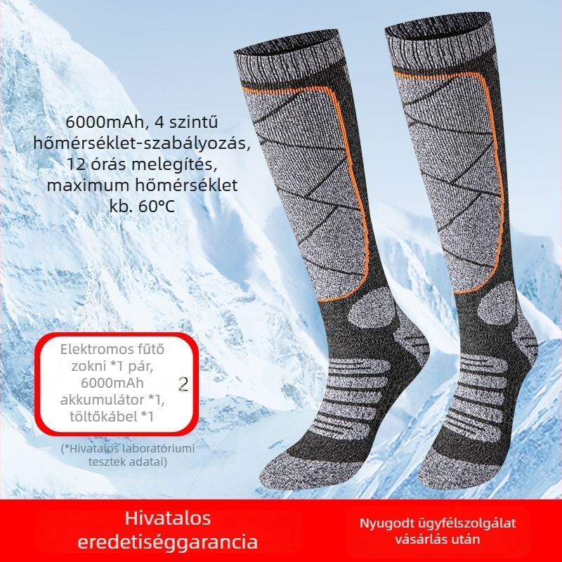 Tölthető elektromos fűtő zokni USB-vel, uniszex házicipő melegítő