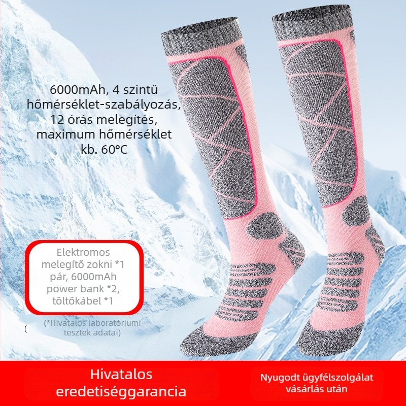 Tölthető elektromos fűtő zokni USB-vel, uniszex házicipő melegítő