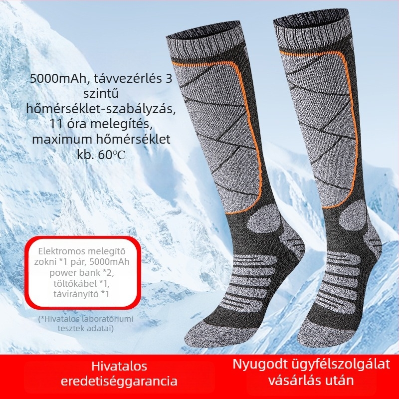 Tölthető elektromos fűtő zokni USB-vel, uniszex házicipő melegítő