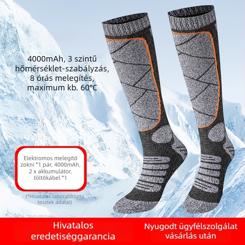 Tölthető elektromos fűtő zokni USB-vel, uniszex házicipő melegítő