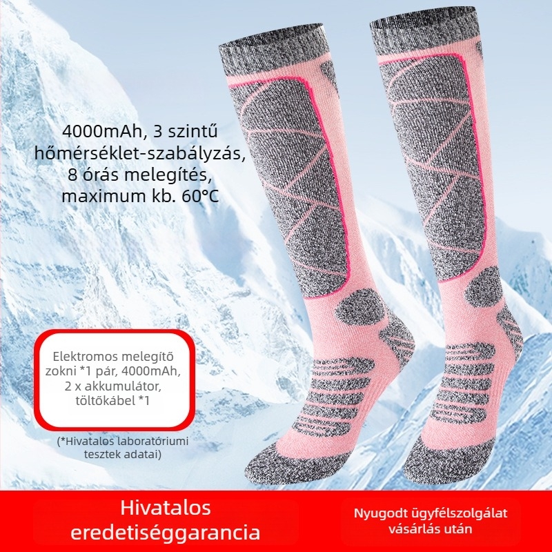 Tölthető elektromos fűtő zokni USB-vel, uniszex házicipő melegítő