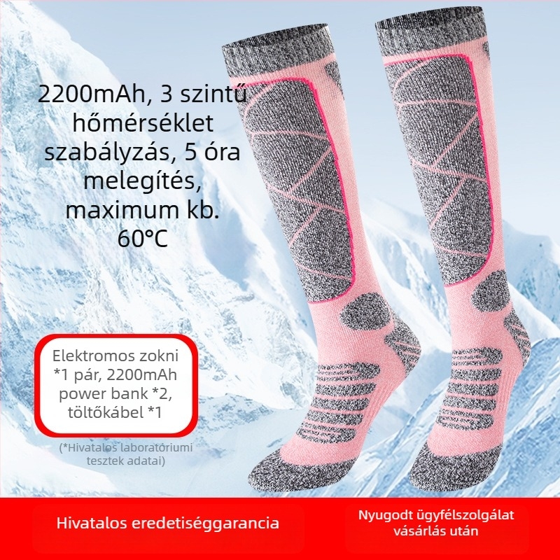 Tölthető elektromos fűtő zokni USB-vel, uniszex házicipő melegítő