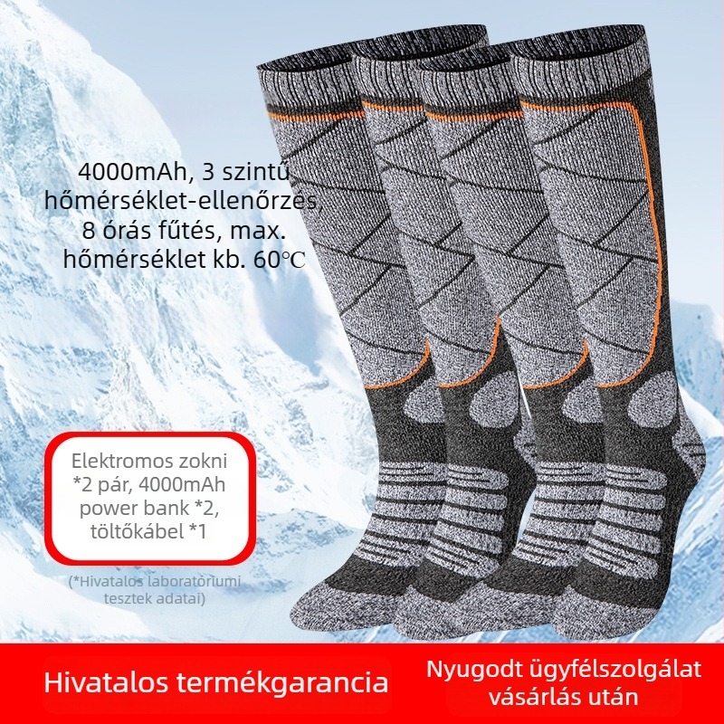 Tölthető elektromos fűtő zokni USB-vel, uniszex házicipő melegítő