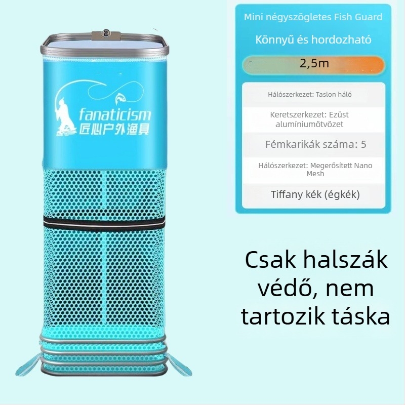 Uniqueity kocka alakú halvédő háló – összecsukható, hordozható halászathoz