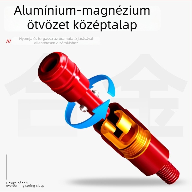 Horgász háló átalakító csatlakozó, anti-rotációs fej, 8 mm univerzális csukló, alumíniumötvözet