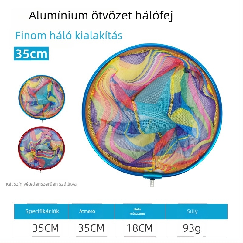 Alumíniumötvözet hálófej Nano+ ragasztott hálóval – finomszövésű horgász háló kültéri használatra