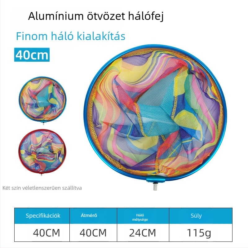 Alumíniumötvözet hálófej Nano+ ragasztott hálóval – finomszövésű horgász háló kültéri használatra