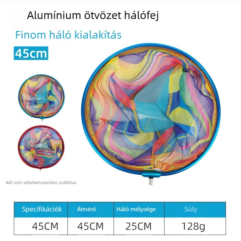 Alumíniumötvözet hálófej Nano+ ragasztott hálóval – finomszövésű horgász háló kültéri használatra